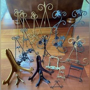 Decorative Easels - Display Stands - lot of 18 assorted
